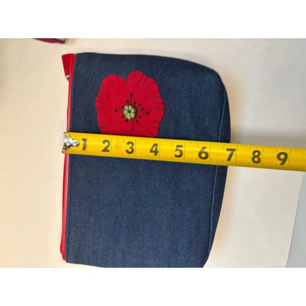 Vintage Makeup Bag Velvet Lipstick Holder Lot Lancome Bath & Bodyworks 3 Stars